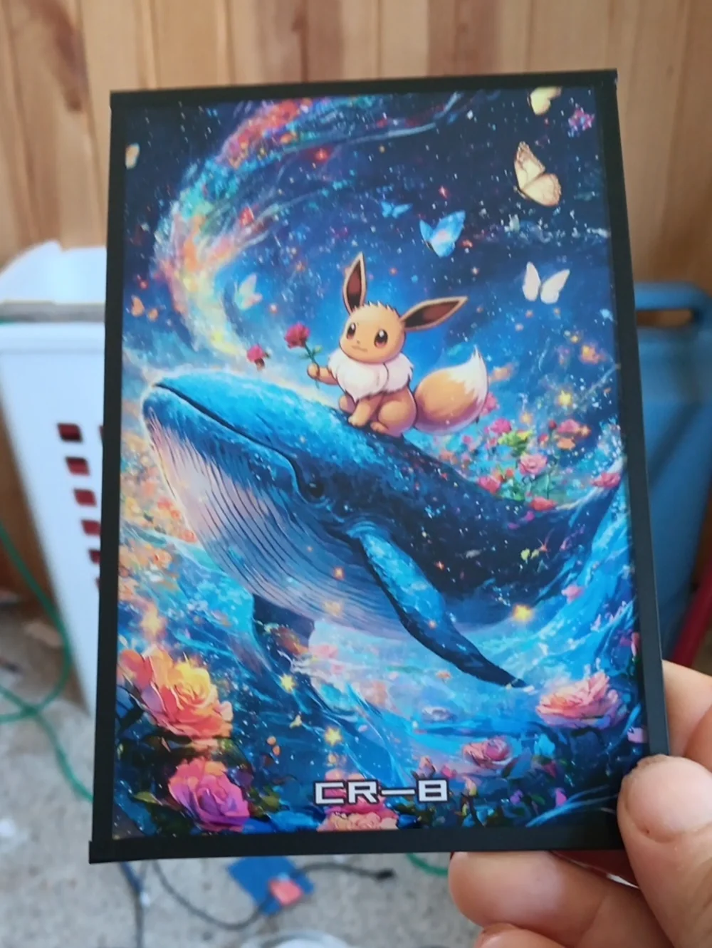 Blue Eevee and Whale Fantasy Art Board
